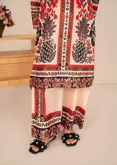 Cream Floral-3PC Stitched