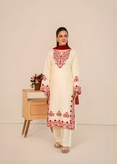 Cream Serenity-3PC Stitched