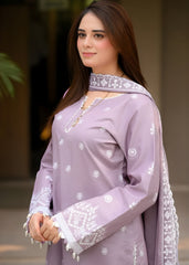 Lilac Charm – Embroidered 3PC