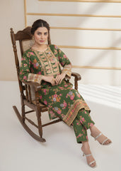 Emerald Whisper – Silk 3PC Stitched