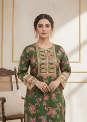 Emerald Whisper – Silk 3PC Stitched