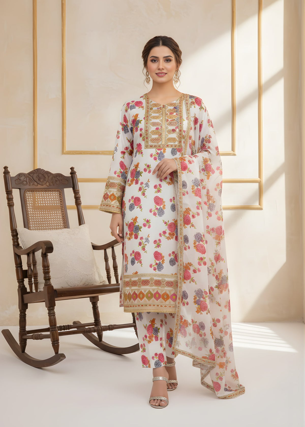 Pearl Aura – Silk 3PC Stitched