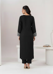 Black Linen-2PC Stitched