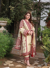 Crimson Winter – Embroidered 3PC