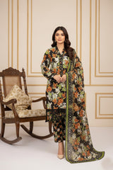 Emerald Bloom - 3pc Stitched